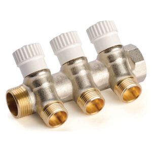 Collettore Incl. 3/4" 3 Vie C/Valvola M/Bco